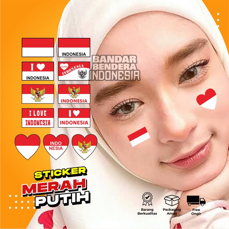 Jual Sticker Pipi Bendera Merah Putih Indonesia Satuan Shopee Indonesia