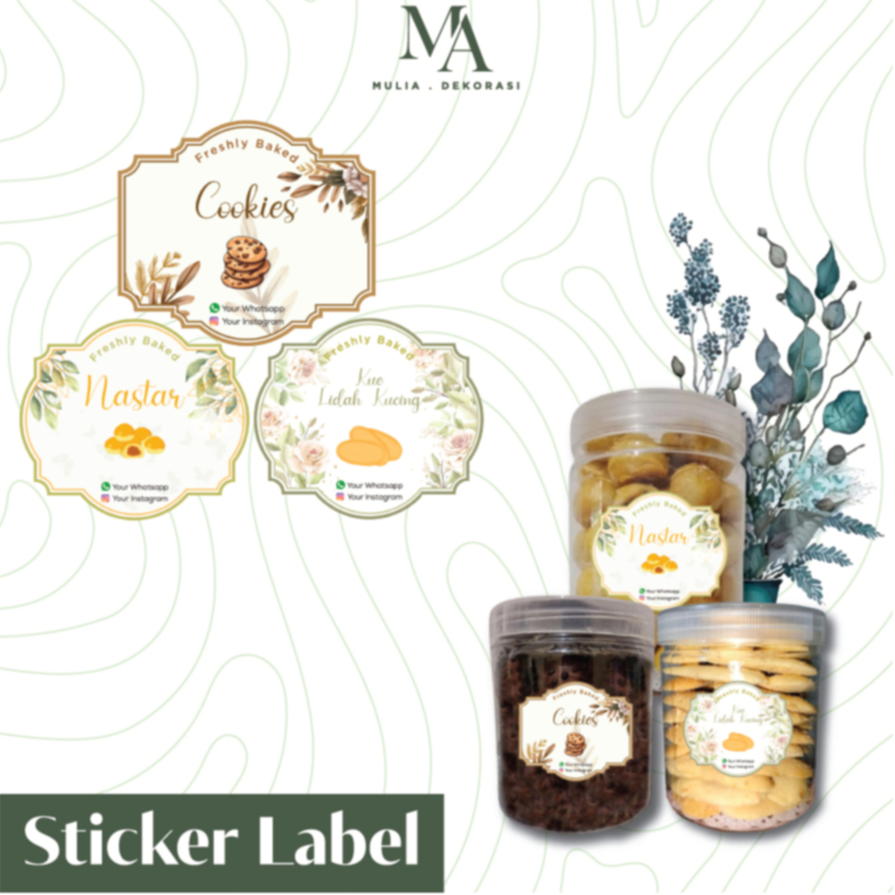 Jual Stiker Toples Kue Kering Segel Hampers Label Kemasan Makanan