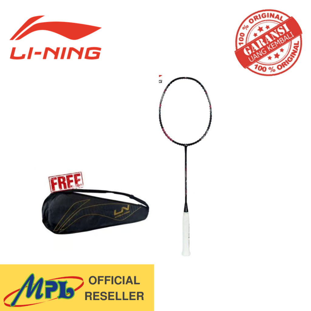 Jual Racket Badminton Li Ning Axforce Cannon U Black Raket Bulu