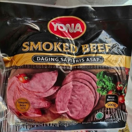 Jual Yona Smoked Beef Burger Daging Sapi Asap Iris Tipis 500gr Frozen