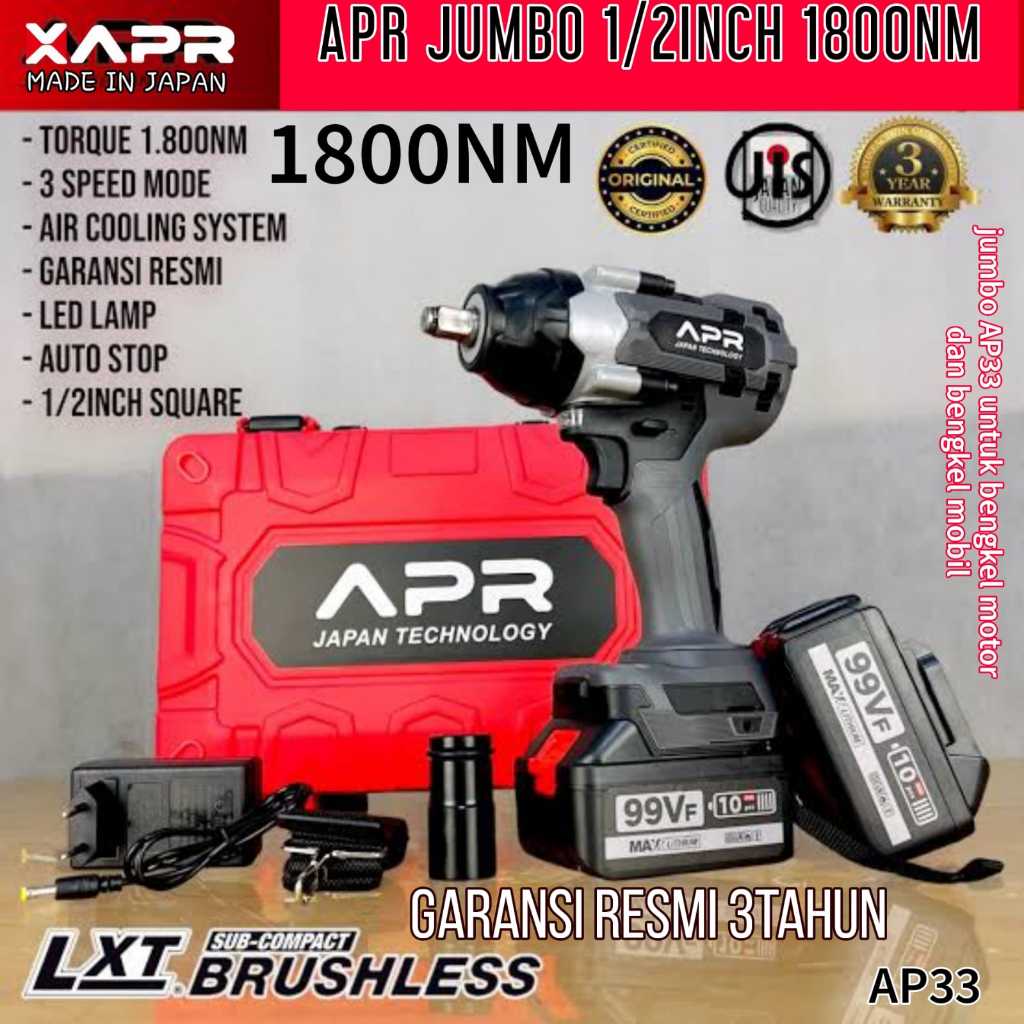 Jual Cod BOR Impact Wrench APR JAPAN Garansi Resmi 5thn Type JUMBO