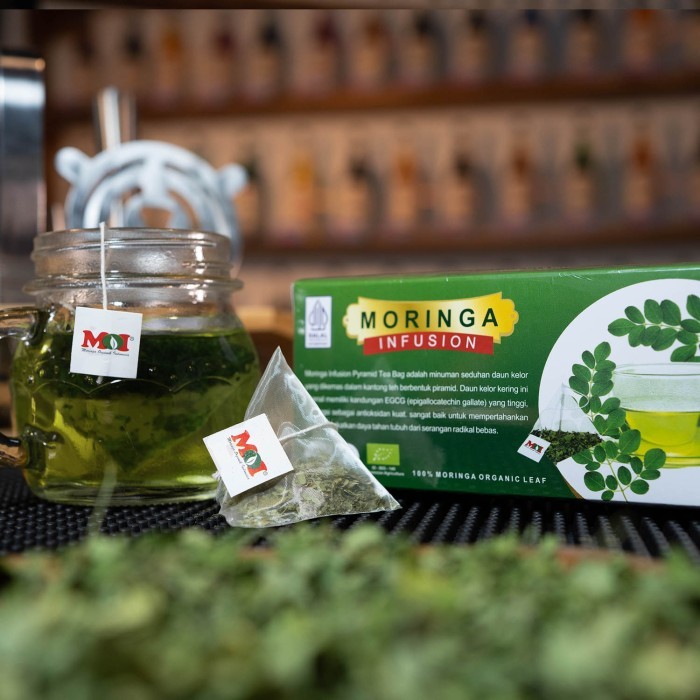 Jual Moringa Tea Infusion Celup Daun Kelor Organik Dengan Kantong