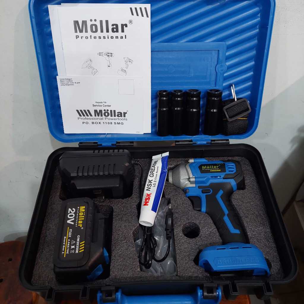 Jual MOLLAR CIW20350 1 BATERAI 20Volt Cordless Impact Wrench Alat