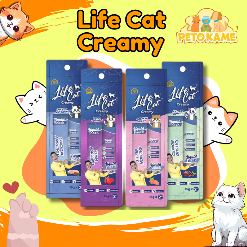 Jual LIFE CAT CREAMY SNACK 15gr Cemilan Kucing Anabul Segala Usia