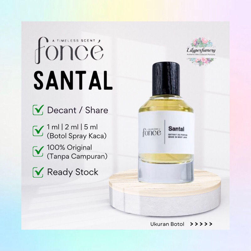 Jual Parfum Decant Share Fonce Santal Extrait De Parfum Auhentic