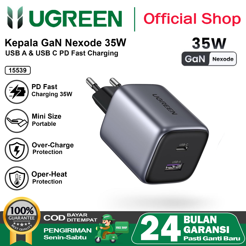 Jual UGREEN Kepala Charger GAN Nexode Fast Charging 20w 45w 100w 140w