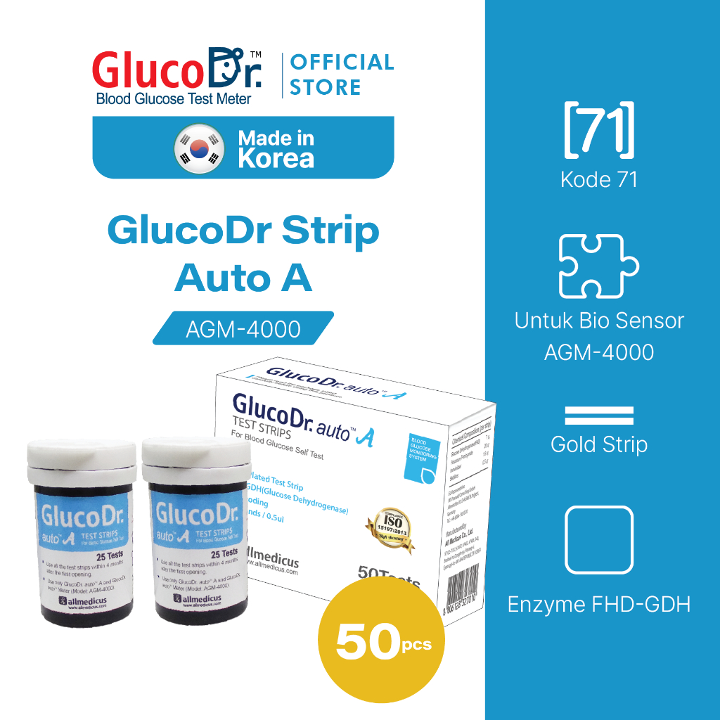 Jual Glucodr Strip Tes Agm Auto A Strip Gula Darah Glucodr