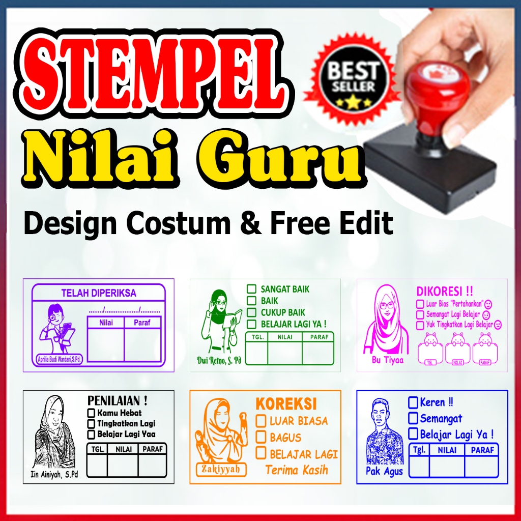 Jual Stempel Guru Stempel Nilai Penilaian Koreksi Checked