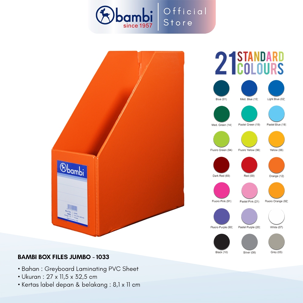 Jual Bambi Box File Magazine All Color Super Big Size 115 Mm Original