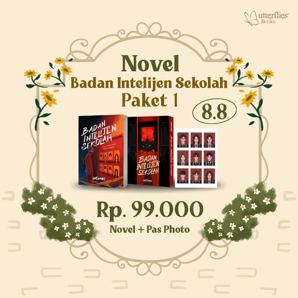 Jual NOVEL BADAN INTELIJEN SEKOLAH By Intan ZS Butterflies Books