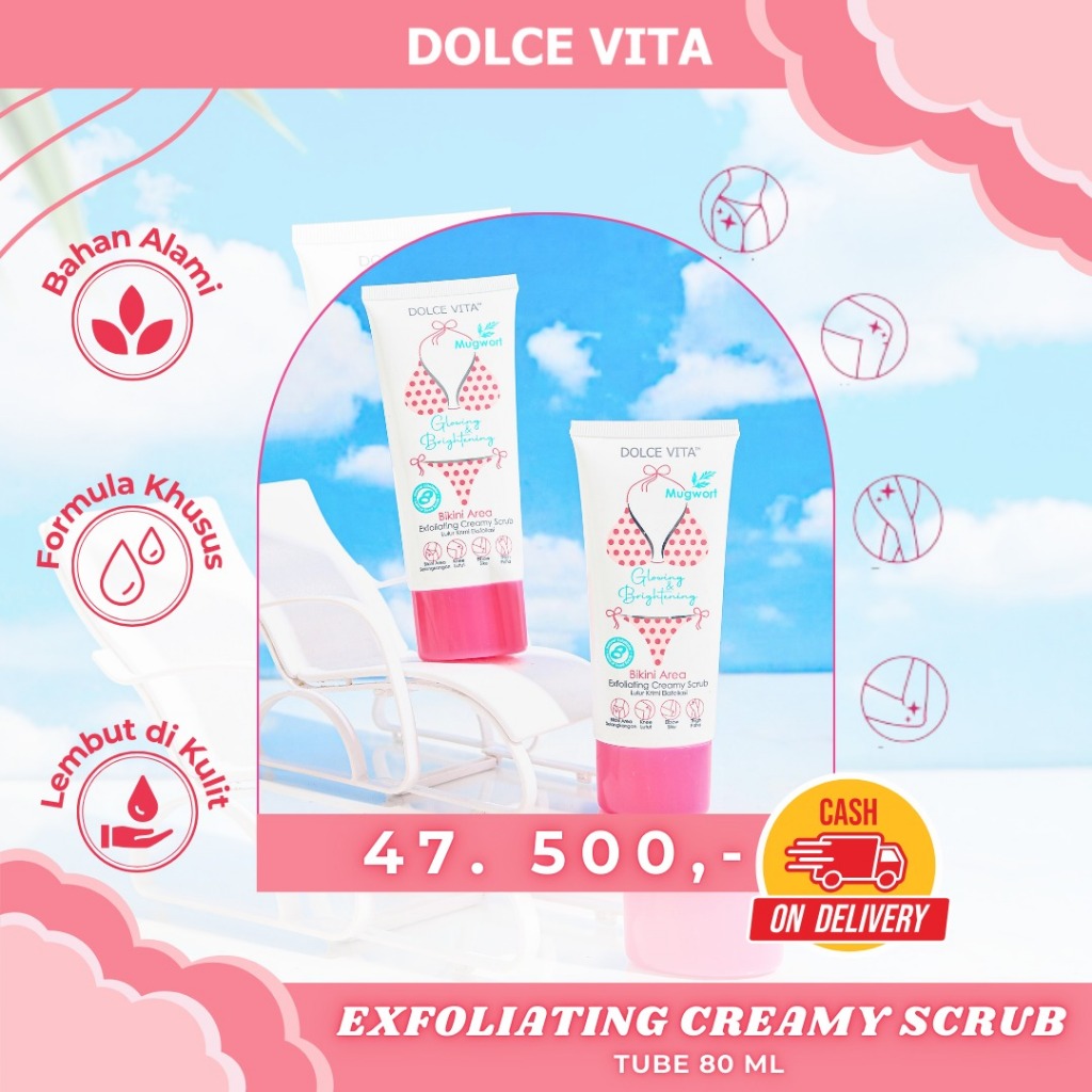 Jual Dolce Vita Bright Glowing Body Scrub Exfoliating Bikini Area 80ML Shopee Indonesia
