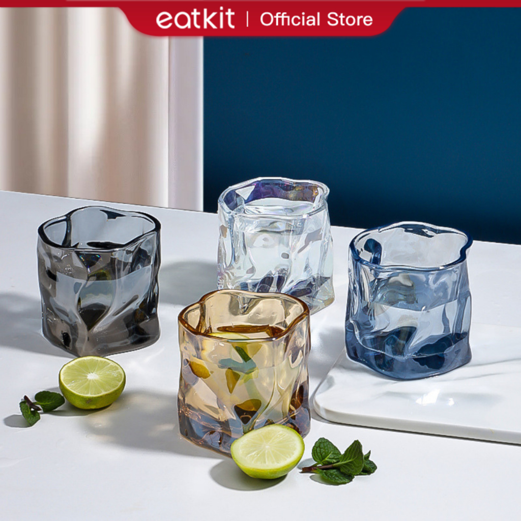 Jual Eatkit Gelas Kaca Aesthetic Gaya Jepang Glass Single Rocks