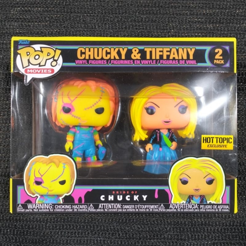 Jual Funko Pop Bride Of Chucky Chucky Tiffany Blacklight 2 Pack