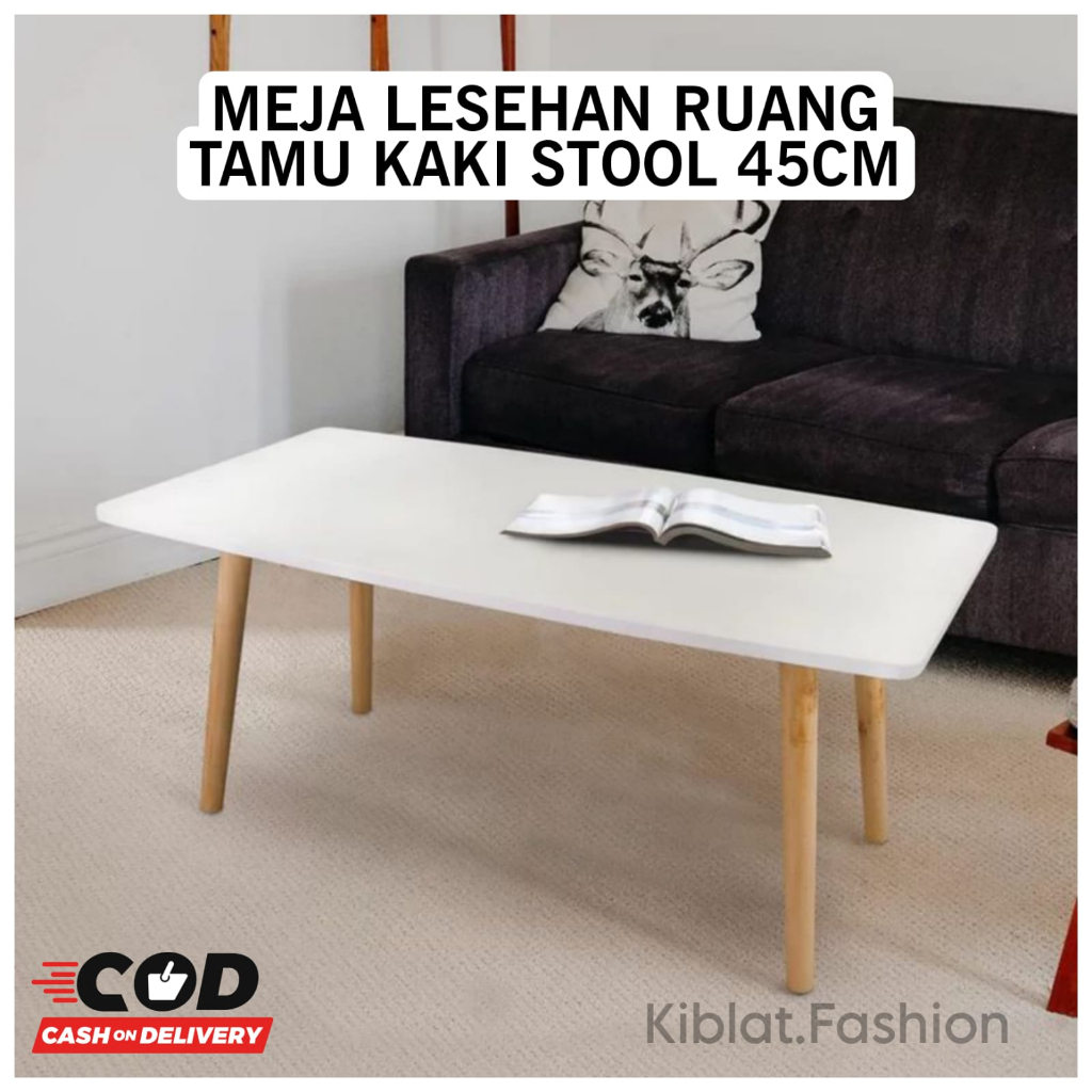 Jual Meja Lesehan Aesthetics Ruang Tamu Minimalis Kayu Solid Coffe