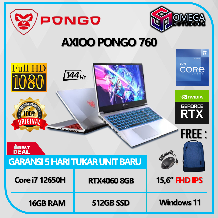 Jual Axioo Pongo I H Gb Gb Rtx Gb Fhd Windows