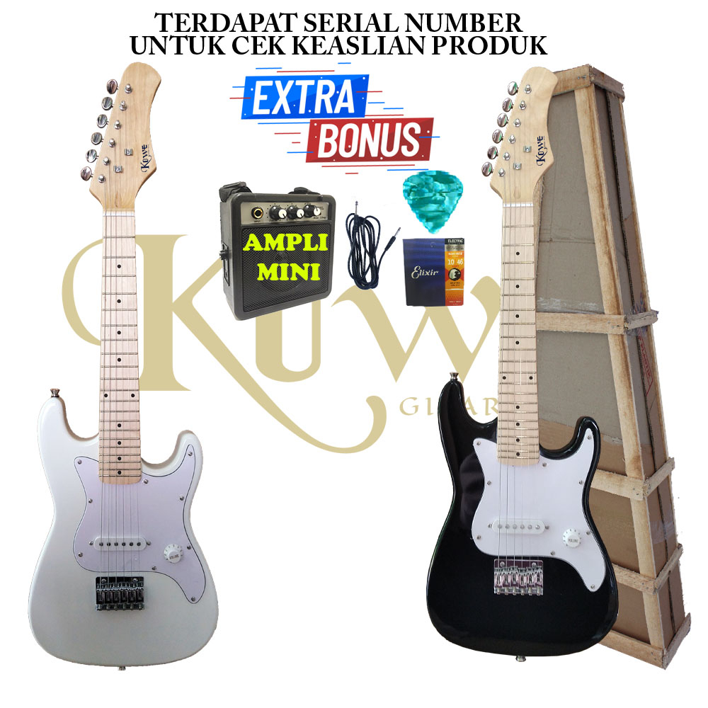 Jual Gitar Elektrik Listrik 3 4 Merk Kowe Original Free Packing Kayu