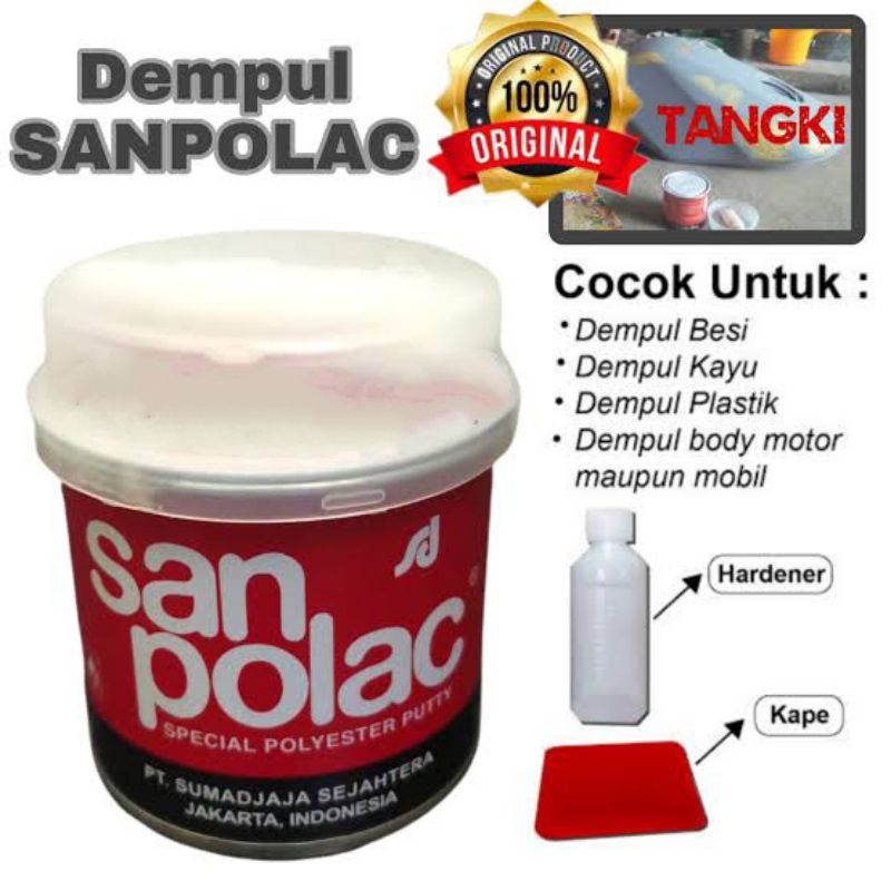 Jual Dempul Motor Mobil Dempul Plastik Kayu Besi Sanpolac Free Kape