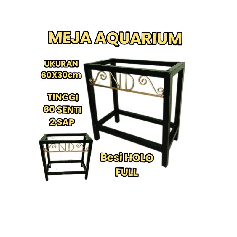 Jual Rak Aquarium 60x30 2 Susun Premium Besi Super 4X4 Meja Besi