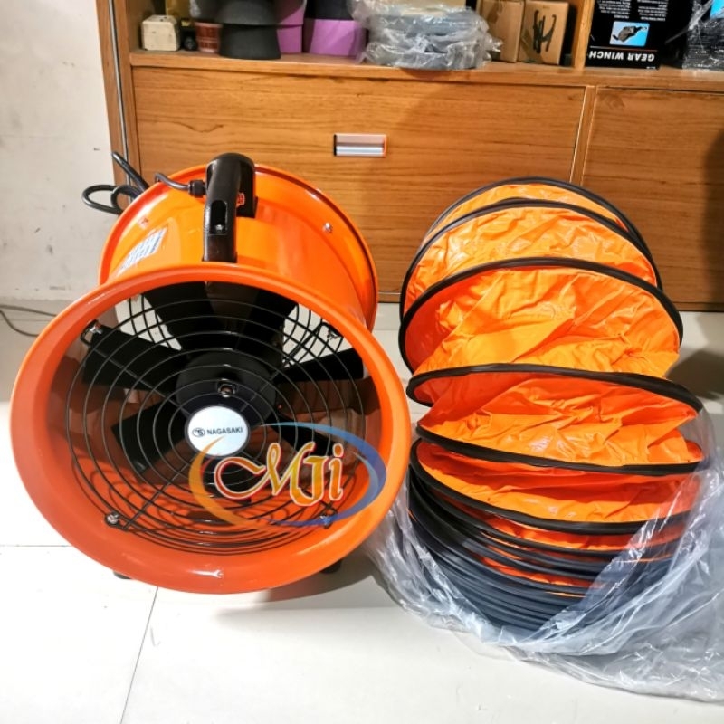 Jual Kipas Blower Portabel Ventilator 12 Inch Plus Selang 10 Meter