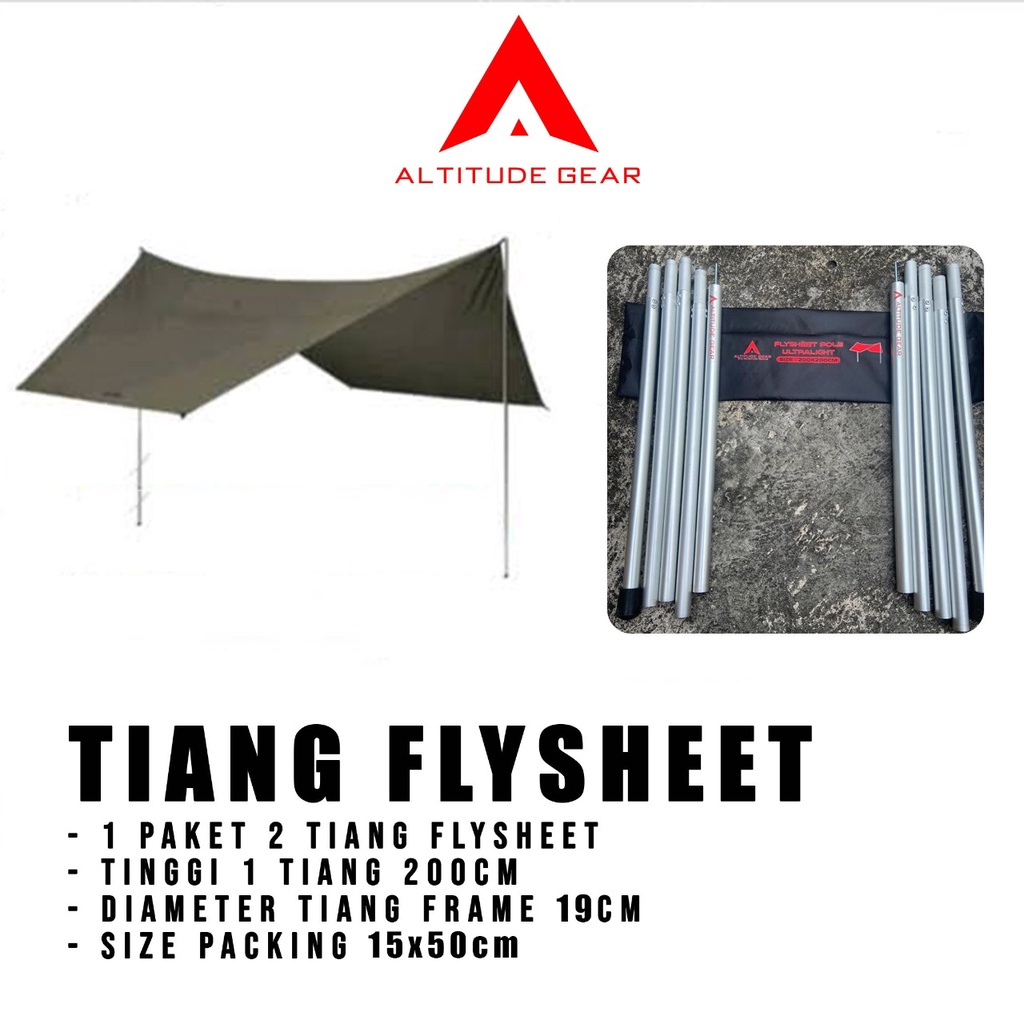 Jual Tiang Flysheet Alumunium Camping Tarptent Tenda Campervan Mobil