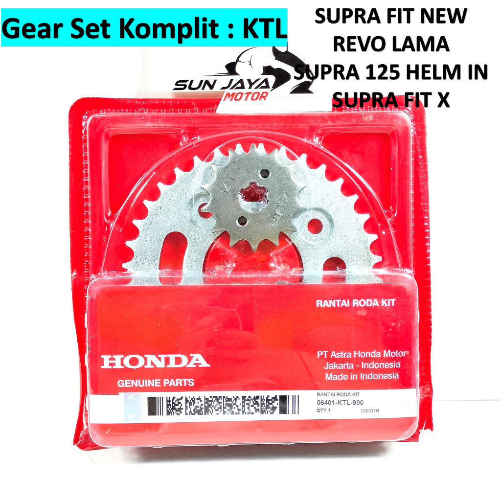 Jual Gear Set Girset Paket Komplit Supra Fit New Kirana Supra X 125