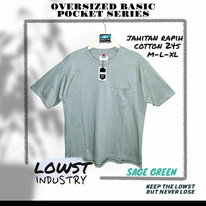 Jual Lowst Oversized Basic Pocket Series Kaos Polos Oversize Pocket