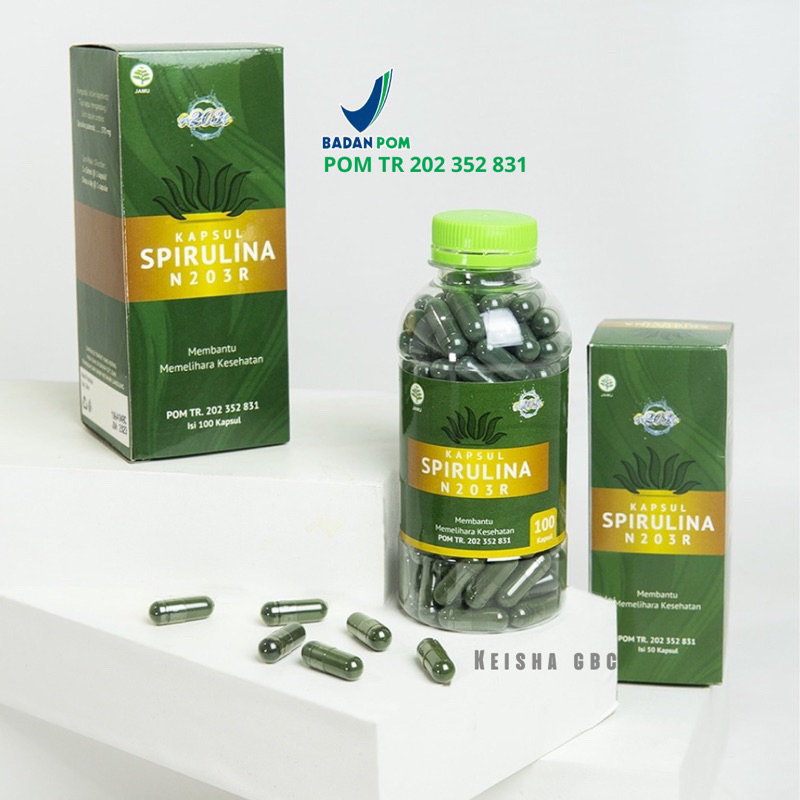 Jual Kapsul Spirulina N203R Isi 30 Masker Spirulina Shopee Indonesia