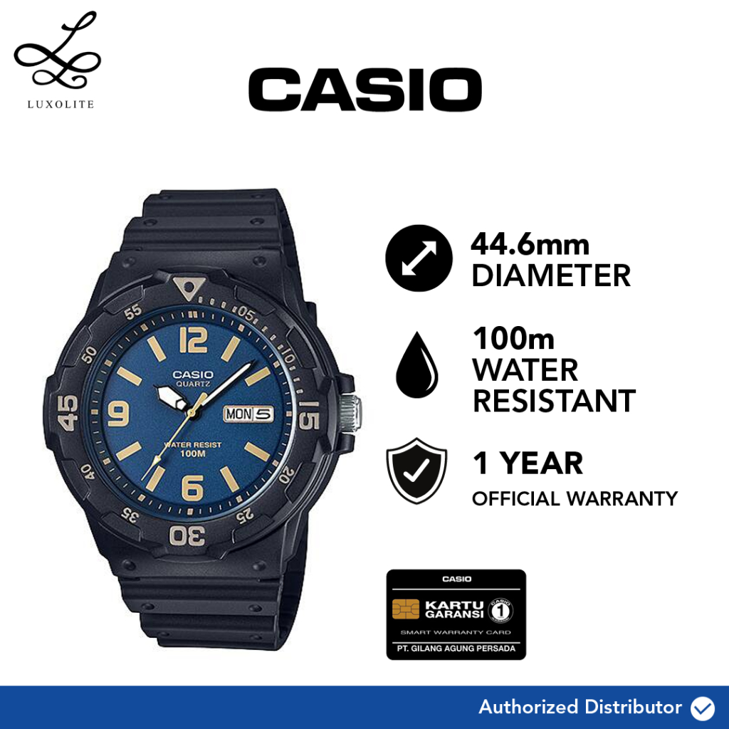 Jual Luxolite Casio Jam Tangan Pria Mrw H B Vdf Mrw H B