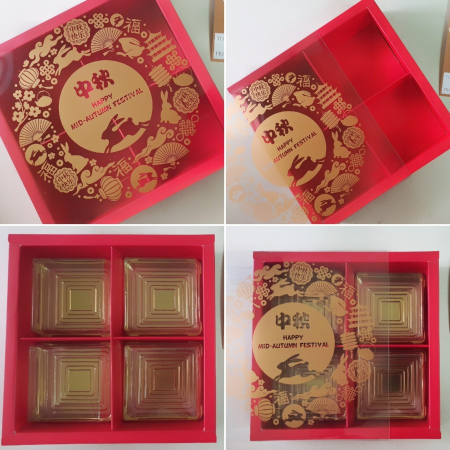 Jual Box Sliding Mika Transparan Dus Mika Mooncake 125 150gr Box