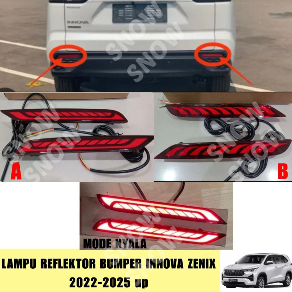 Jual Lampu Reflektor Bumper Belakang Innova Zenix 2022 2023 2024 LED