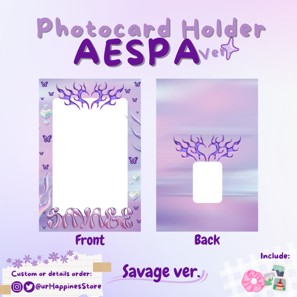 Jual Photocard Holder AESPA 1 Sisi Cahol PC Holder By