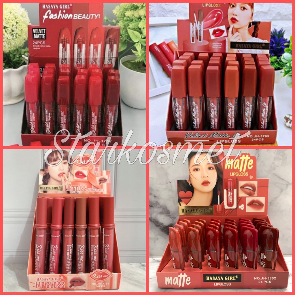 Jual LUSINAN Lipgloss Hasaya Girl Velvet Matte Lips Lipstick Cair