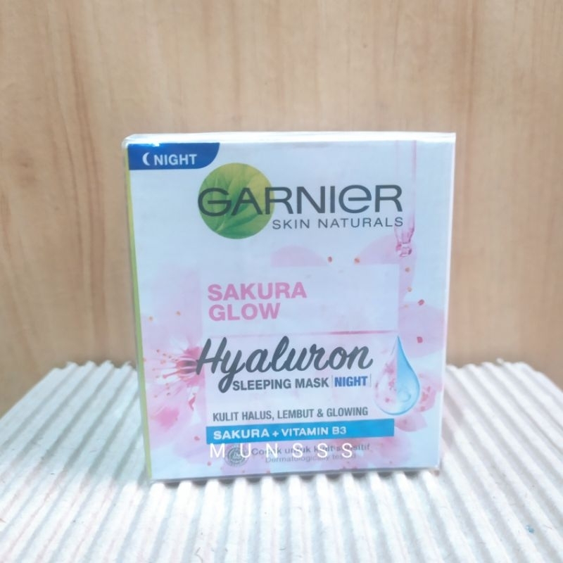 Jual Garnier Sakura Glow Hyaluron Sleeping Mask Night Cream Shopee