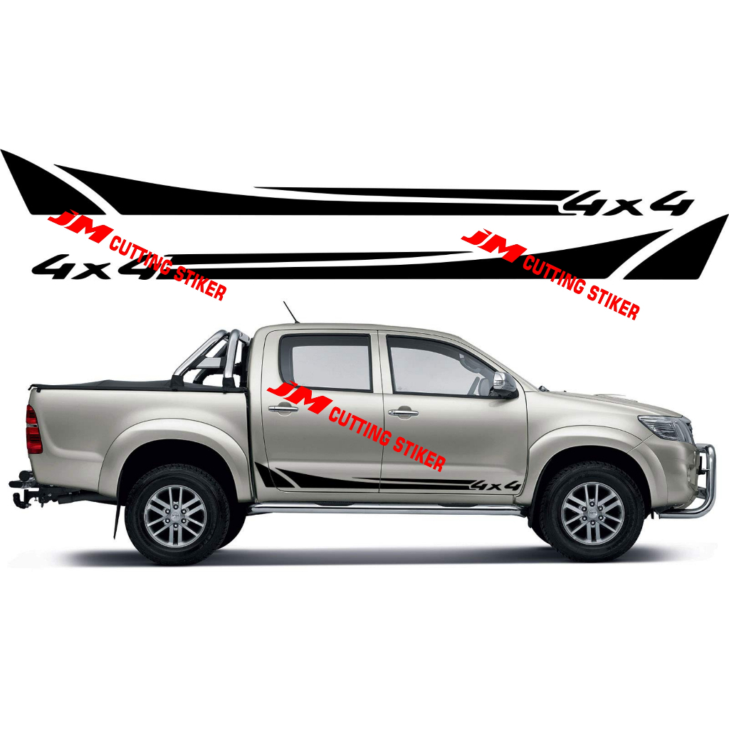 Jual Cutting Stiker Double Cabin X Stiker Striping Body Mobil Hilux