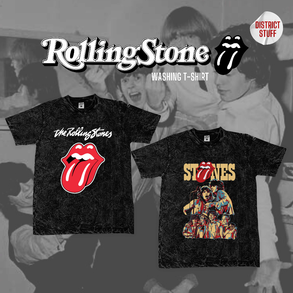 Jual Districtstuff Kaos Band Washing Rolling Stone Shopee Indonesia