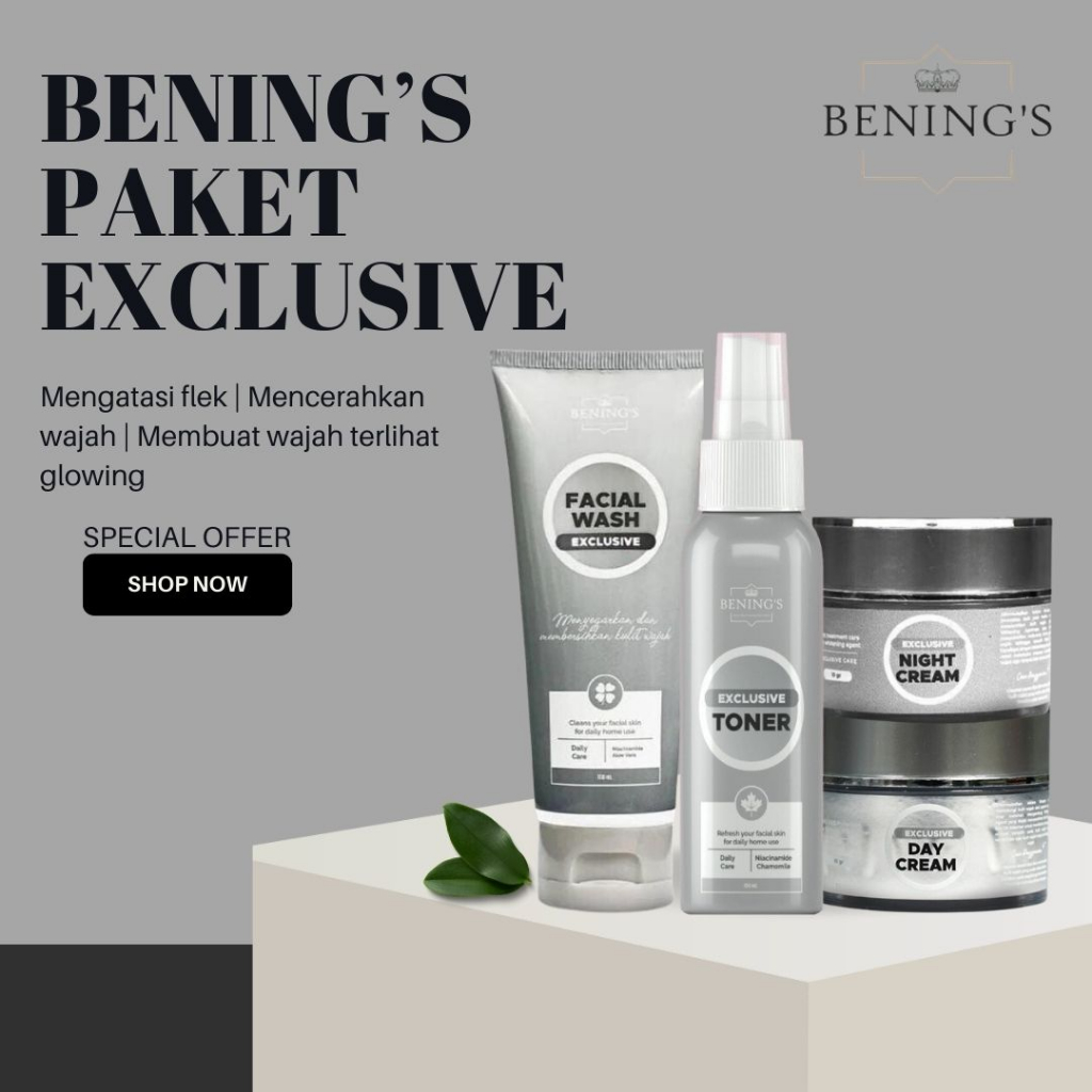 Jual BENING S SKINCARE PAKET FLEK EXCLUSIVE BENING S SKINCARE