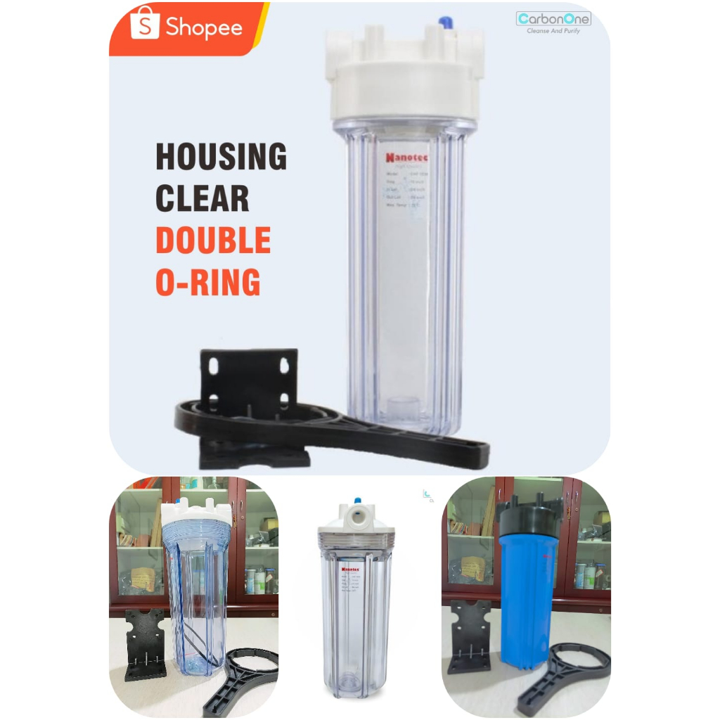 Jual Housing Clear Nanotec Single Double Ring Penjernih Air