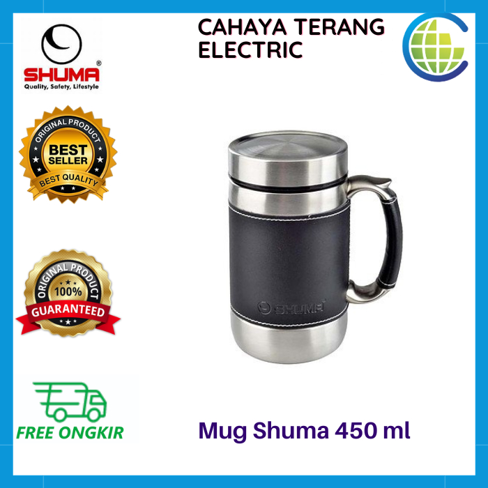 Jual Shuma Thermos Leather Mug Stainless Steel BG 450 Ml Gelas Cangkir