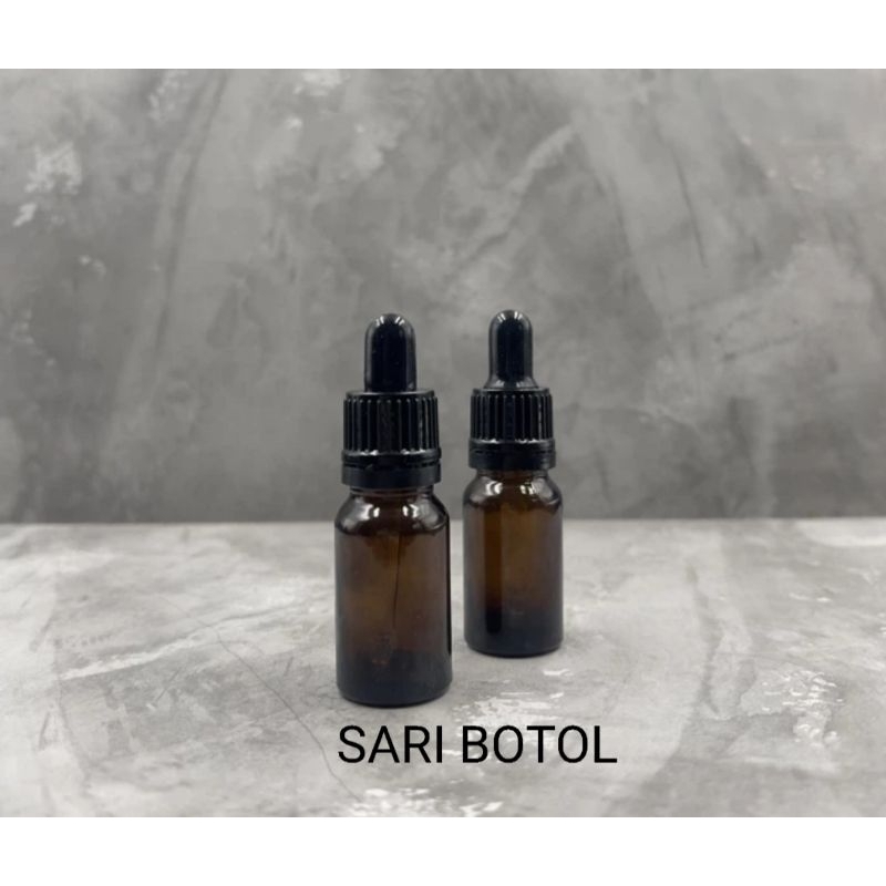 Jual BOTOL PIPET 10ML KACA AMBER COKLAT TEBAL RING HITAM SEGEL SEAL