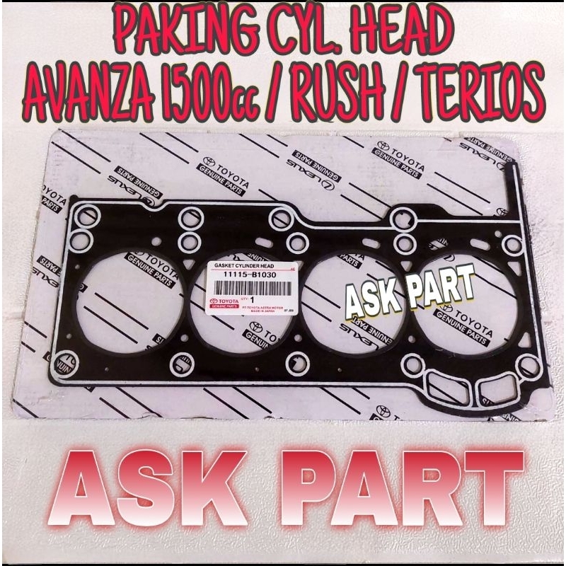 Jual PAKING PACKING GASKET ONLY CYLINDER HEAD TOYOTA AVANZA 1500cc 1 5