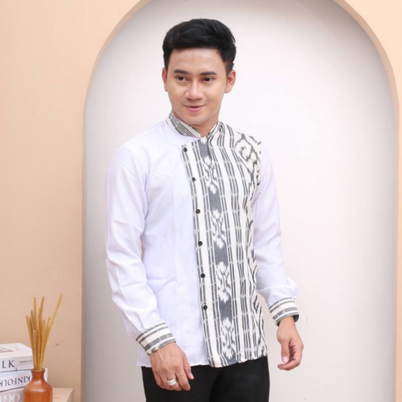 Jual Kemeja Koko Asmarandana Shirt Tenun Songket Troso Original Etnik