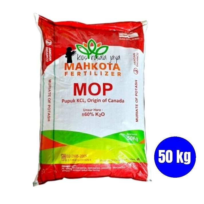 Jual Pupuk Kcl Mop Mahkota Kg Ori Kanada Kemasan Pabrik Shopee