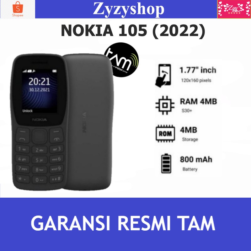 Jual Nokia 105 2022 Garansi Resmi TAM Shopee Indonesia