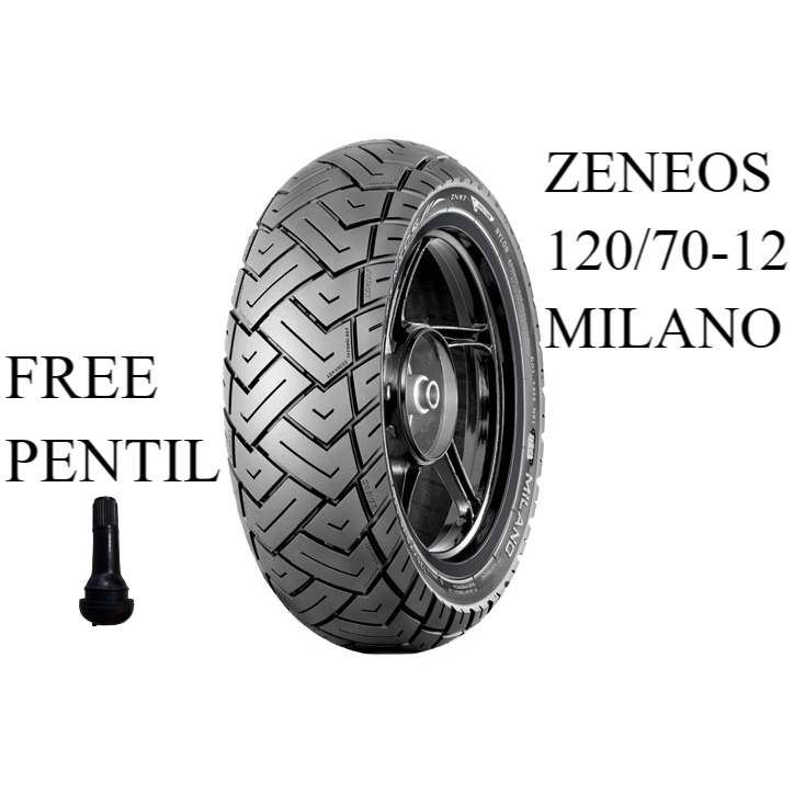 Jual Ban Zeneos Tubeless 120 70 12 Milano FREE PENTIL 1 BAN Shopee