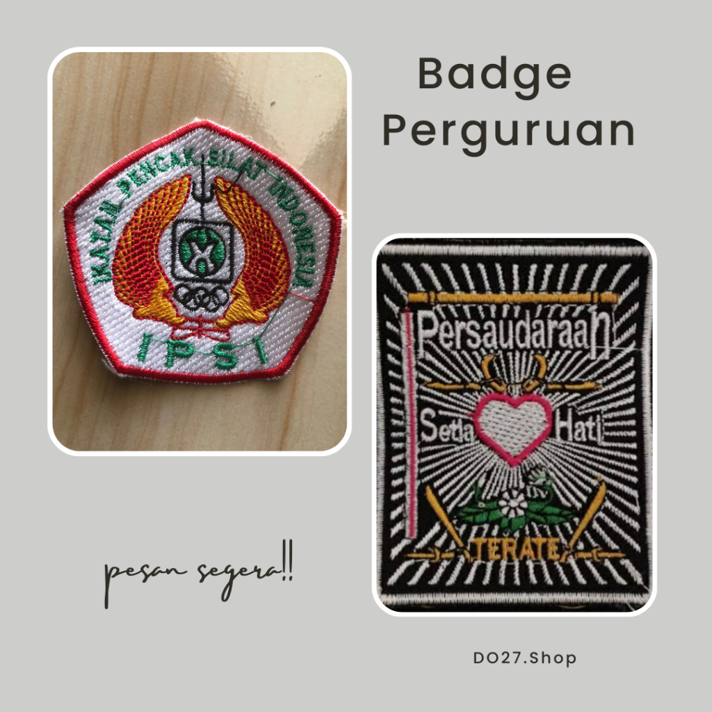 Jual Paket Bed Badge Bet Ipsi Dan Custom Perguruan Pencak Silat