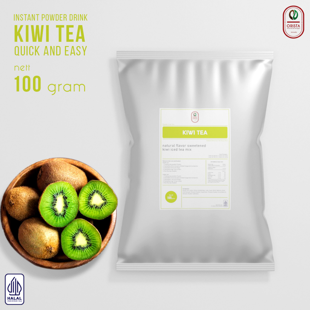 Jual Bubuk Serbuk Powder Minuman Teh Rasa Buah Kiwi Instant Drink Fruit