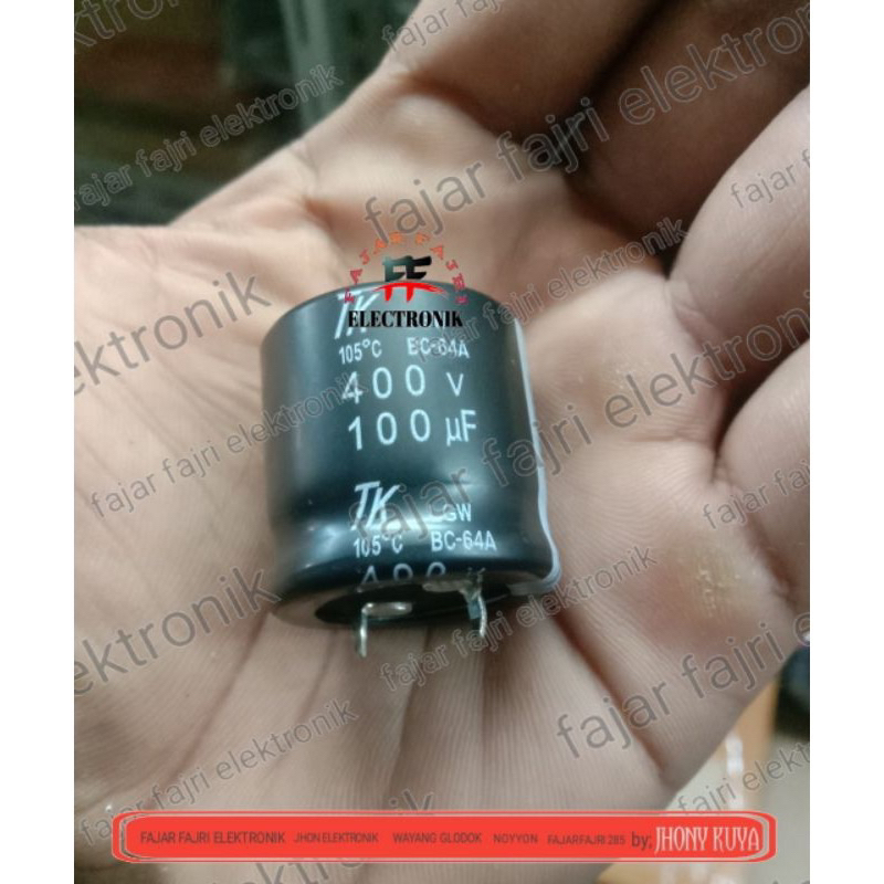 Jual Capacitor Elco 100UF 400V Kapasitor Elko 100 Uf 400 Volt 400 100