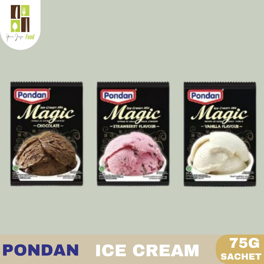 Jual Pondan Magic Ice Cream Mix Bubuk Es Krim Coklat Strawberry