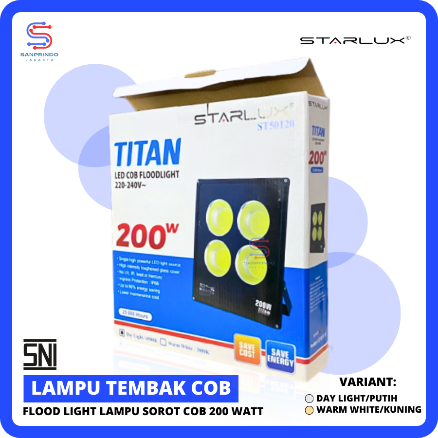 Jual Starlux Lampu Tembak Led Cob W Flood Light Watt Lampu Sorot