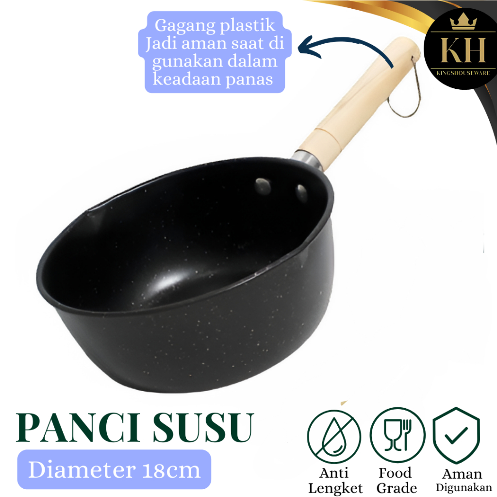 Jual Kh Panci Susu Anti Lengket Cm Gagang Plastik Panci Rebus Mie